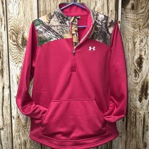 Pink Large UA Camo 1/4zip